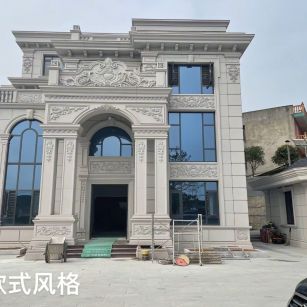 贵阳 白麻花岗岩别墅外墙干挂