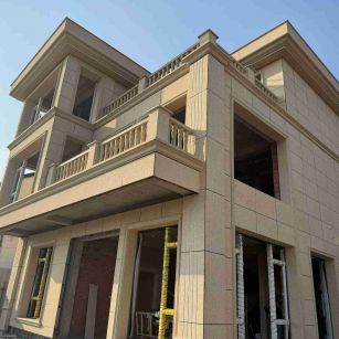 贵阳 黄金麻花岗岩石材荔枝面外墙干挂效果展示