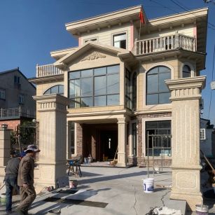 贵阳 黄金麻花岗岩荔枝面别墅外墙干挂私家专属