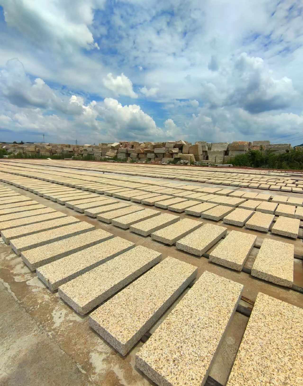 贵阳 黄金麻荔枝面花岗岩石材地铺石防护中