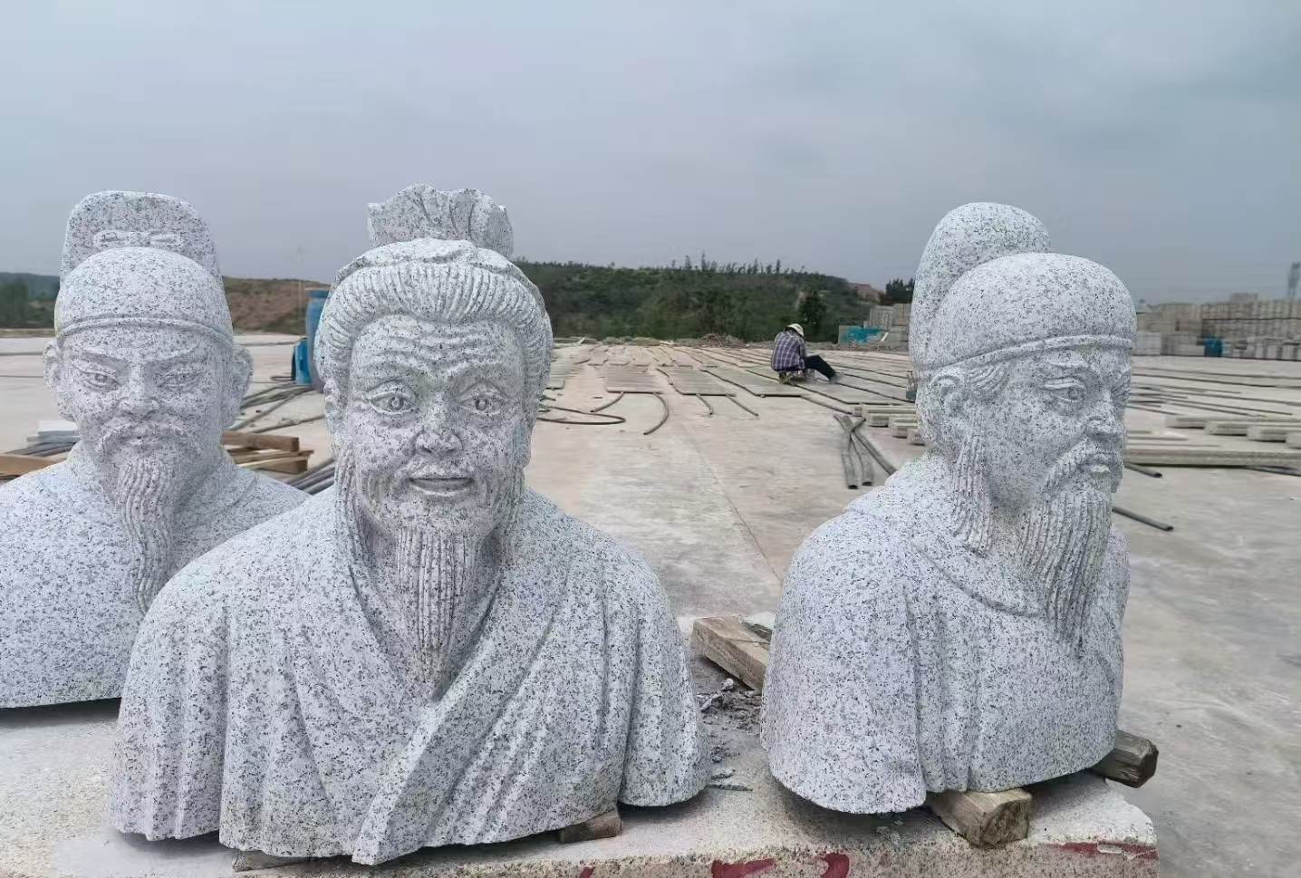 贵阳 白麻花岗岩石材人物立体雕刻