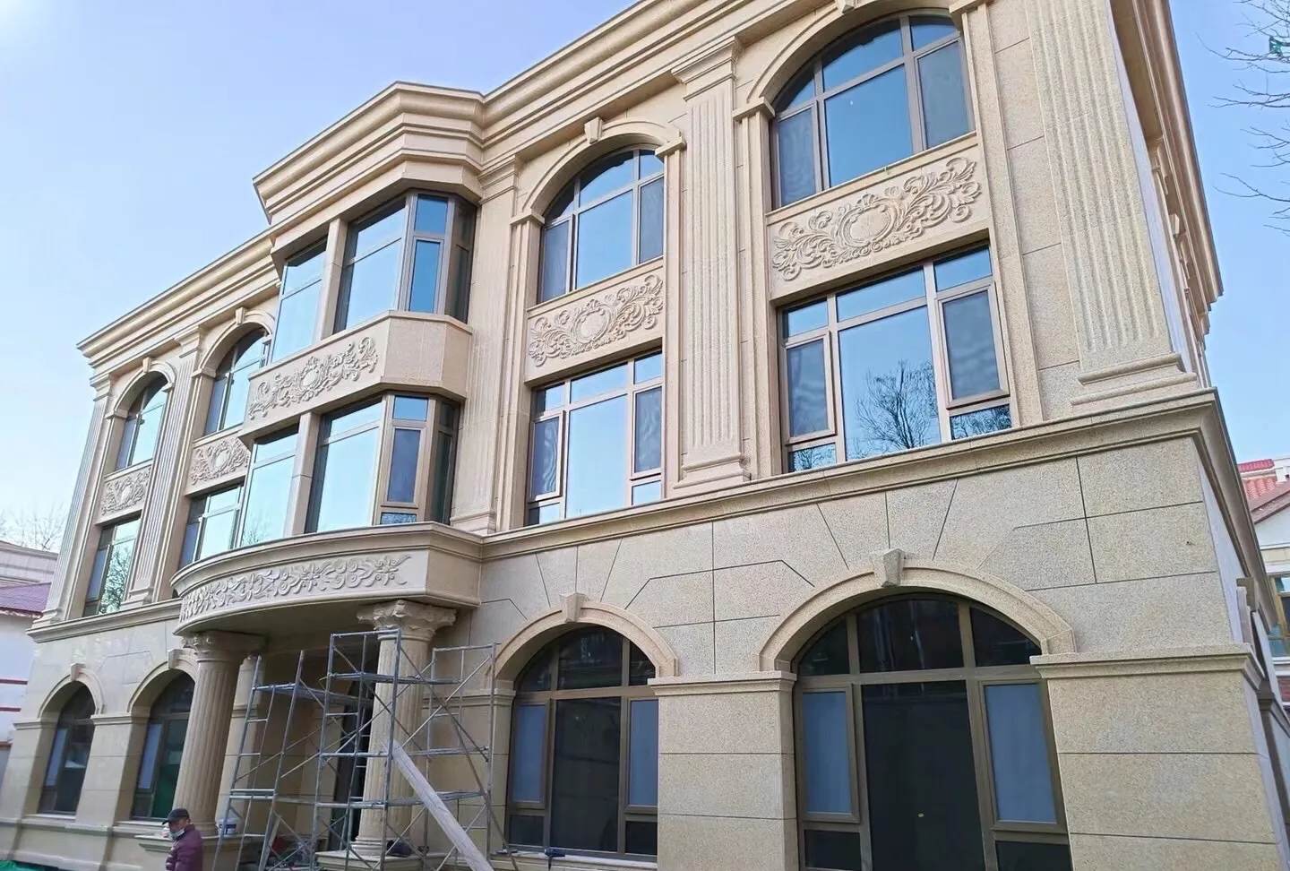 贵阳 黄金麻花岗岩别墅外墙干挂