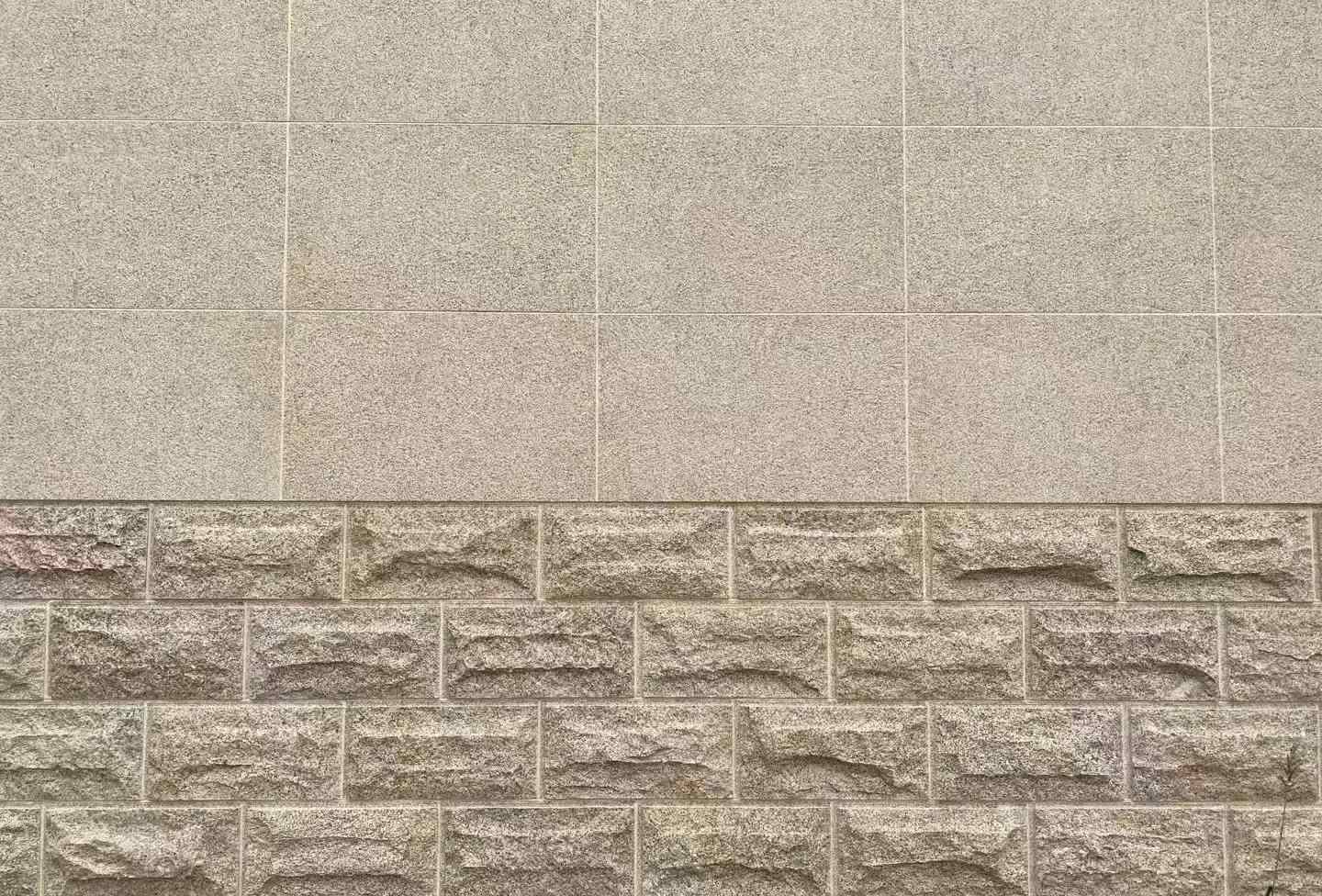 贵阳 黄金麻自然面蘑菇石配荔枝面干挂