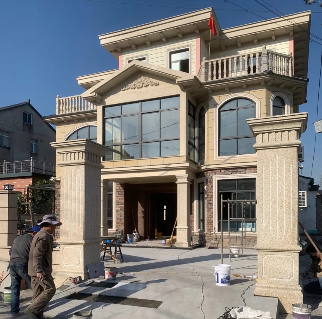 贵阳 黄金麻花岗岩荔枝面别墅外墙干挂私家专属